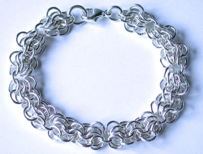 Butterfly Chain Maille Bracelet in Argentium® Silver