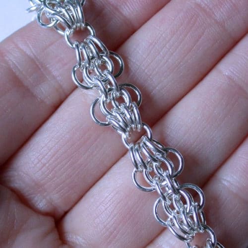 Butterfly Chain Maille Bracelet in Argentium® Silver