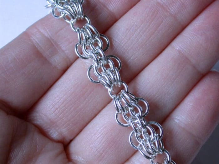 Butterfly Chain Maille Bracelet in Argentium® Silver