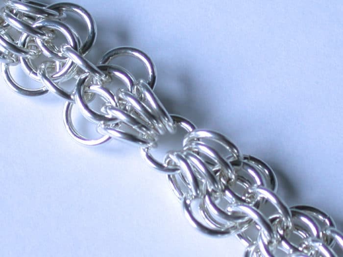 Butterfly Chain Maille Bracelet in Argentium® Silver