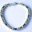 Green Bay Packers Green and Gold Byzantine Weave Bracelet in Argentium Silver and brightly colored enamel