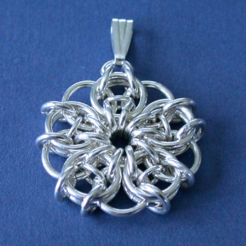 Celtic Visions Chain Maille Pendant in Argentium® Silver