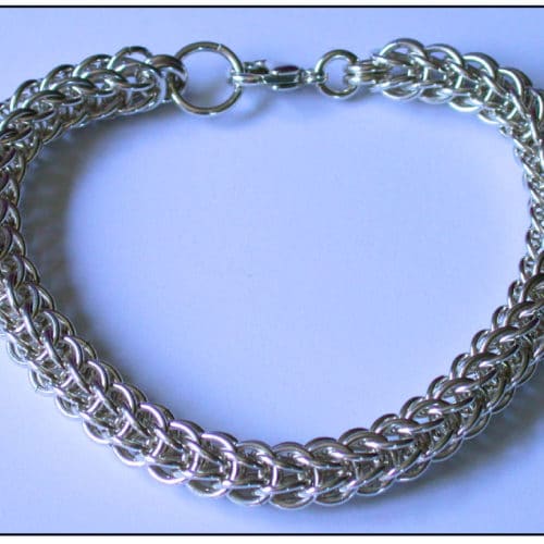 Full Persain Chain Maille Bracelet in Argentium® Silver