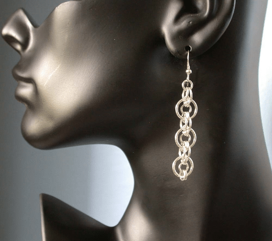 Bullseye earrings in argentium sterling